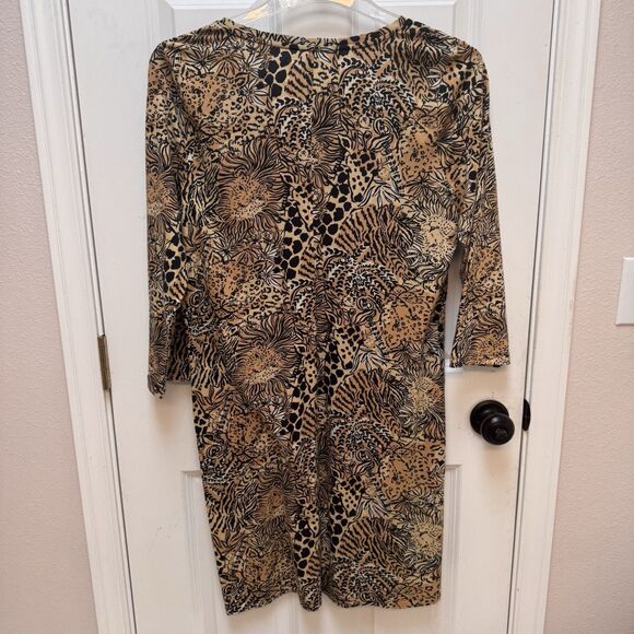 Lilly Pulitzer Women's Tessa Dress “Rattan Walk On The Wild Side” XL Leopard - Picture 4 of 10
